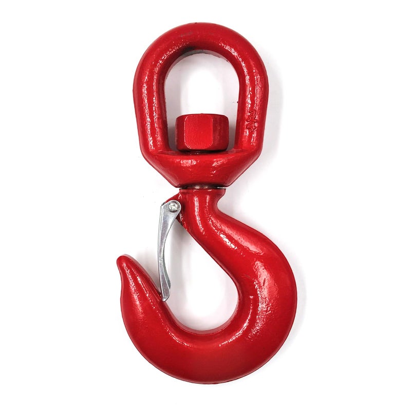 FlixGrdy 5 Tons Lifting Swivel Hook with Safety Latch 3/4'' and 11000 lbs Load Capacity, Heavy Duty Swivel Lifting Hook for Lifting - Image 1